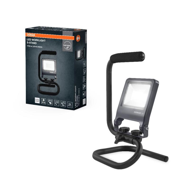Osram LED WORKLIGHT 20W 840 S-STAND Floodlight mit Tragegriff 4000K IP65 dunkelgrau