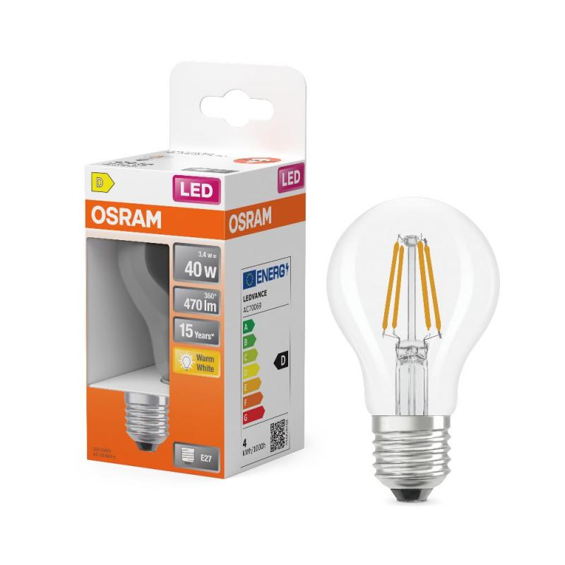 OSRAM E27 LED Lampe Retrofit Classic Wie 40W 2700K Warmwei In Birnenform