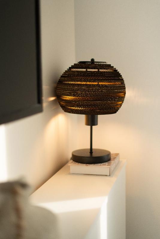 OSRAM Tischleuchte BALL, braun, Höhe 39 cm,  aus Wellpappe