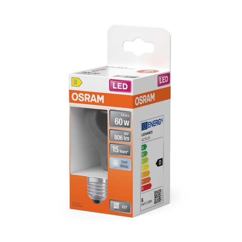 OSRAM E27 LED Star Classic A 60 Filament  Lampe 5.9W wie 60W 4000K neutralweißes Licht in Birnenform