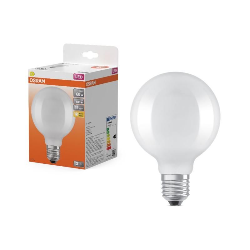Osram E27 LED Star GLOBE 95 Lampe MATT 5,9W wie 60W 2700K dekoratives warmweißes Licht in Kugelform
