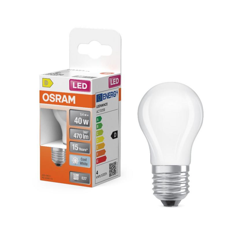 OSRAM E27 LED Lampe STAR RETROFIT in Tropfenform matt 3.4W wie 40W neutralweiß