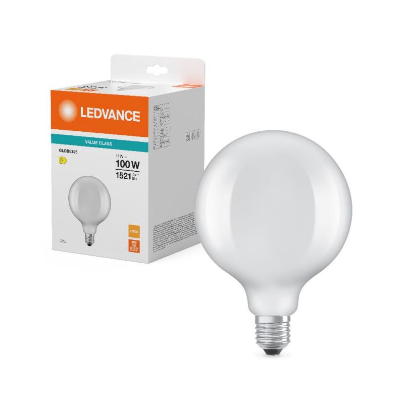 Ledvance E27 LED Kugellampe Globe 125 Classic matt 11W wie 100W 2700K warmweißes Licht