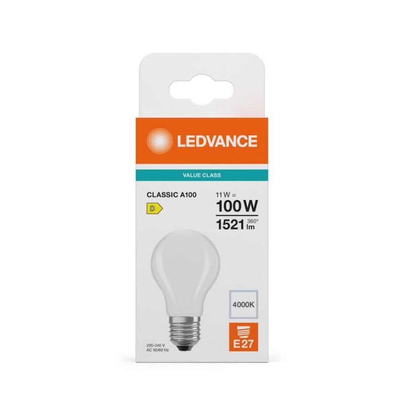 Ledvance E27 CLASSIC Frosted LED Lampe 11W wie 100W 4000K neutralweiß