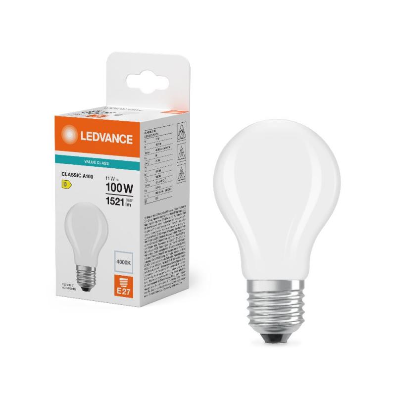 Ledvance E27 CLASSIC Frosted LED Lampe 11W wie 100W 4000K neutralweiß