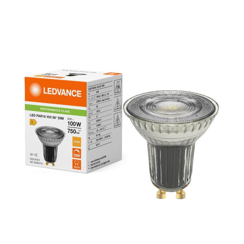 Ledvance GU10 PAR16 Reflektor 36° 8W wie 100W dimmbarer warmweißer Strahler 2700K