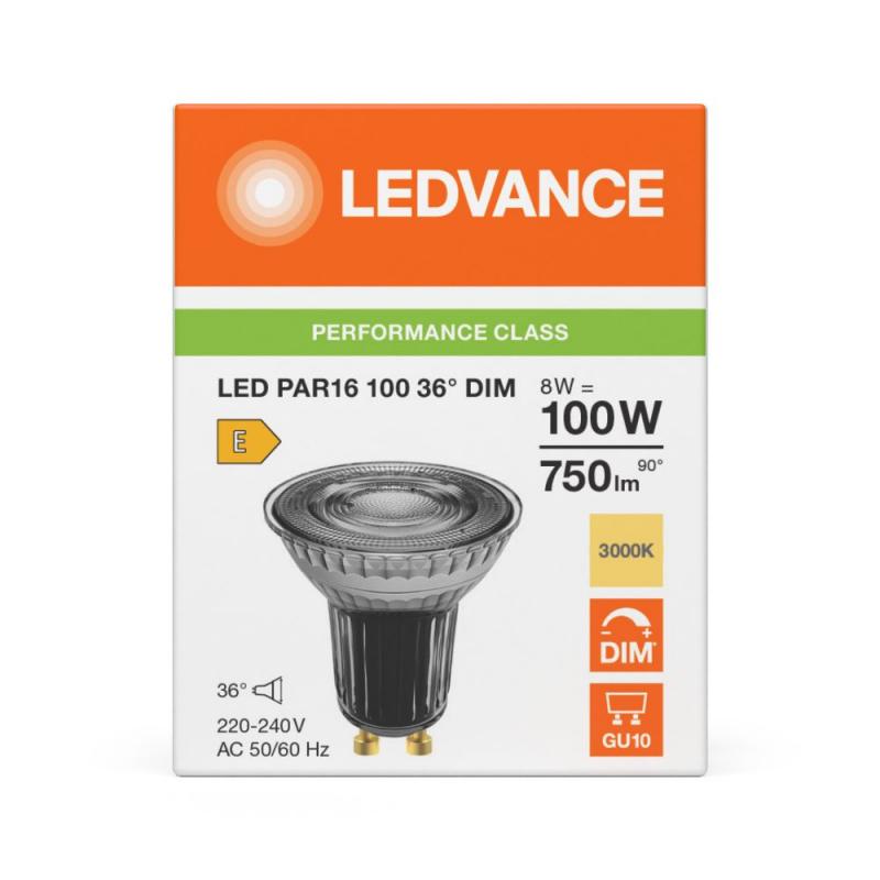 Ledvance GU10 PAR16 Reflektor 36° 8W wie 100W dimmbarer warmweißer Strahler 3000K