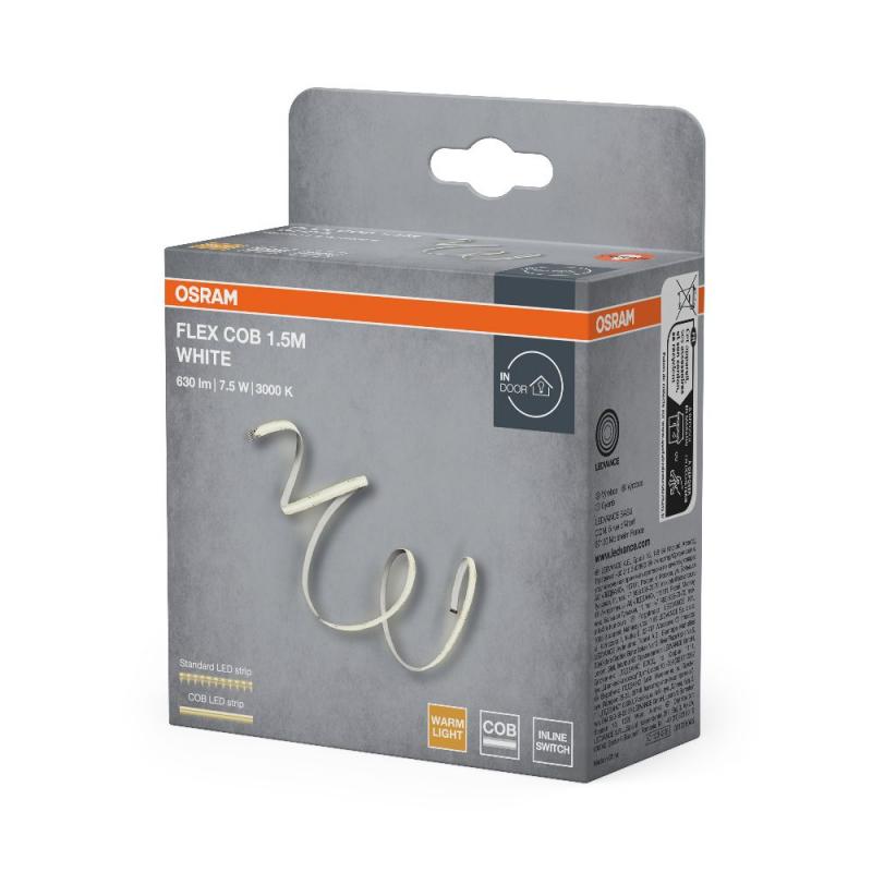 1.5M Osram Flex COB LED-Streifen warmweißes Licht IP20
