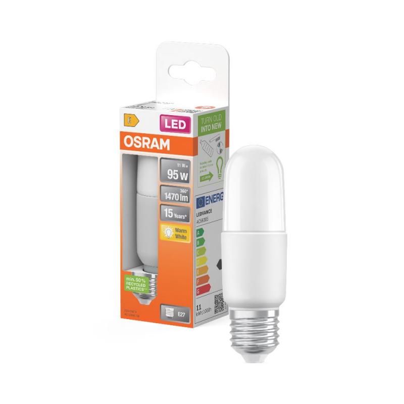 OSRAM E27 LED STAR STICK 95 Lampe 11W wie 95W 2700K warmweiß