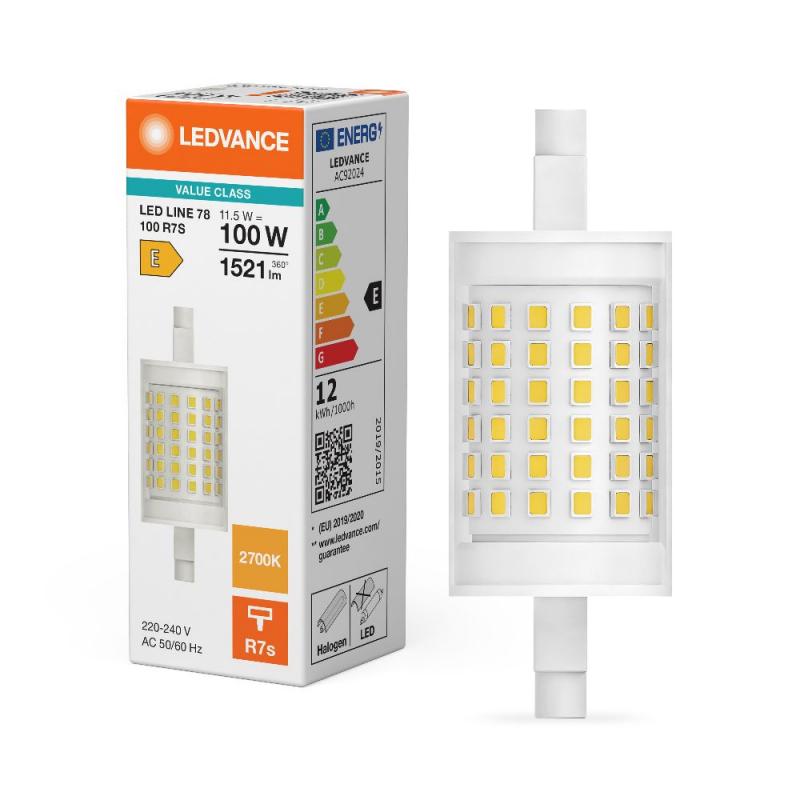Ledvance R7s LED 78 mm Stab Lampe 11,5W wie 100W warmweißes Licht
