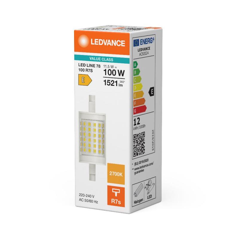 Ledvance R7s LED 78 mm Stab Lampe 11,5W wie 100W warmweißes Licht