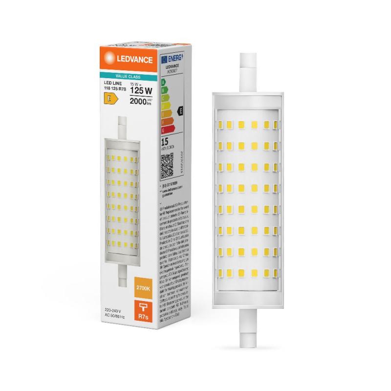 Ledvance R7s LED 118mm Stab Lampe 15W wie 125W warmweißes Licht