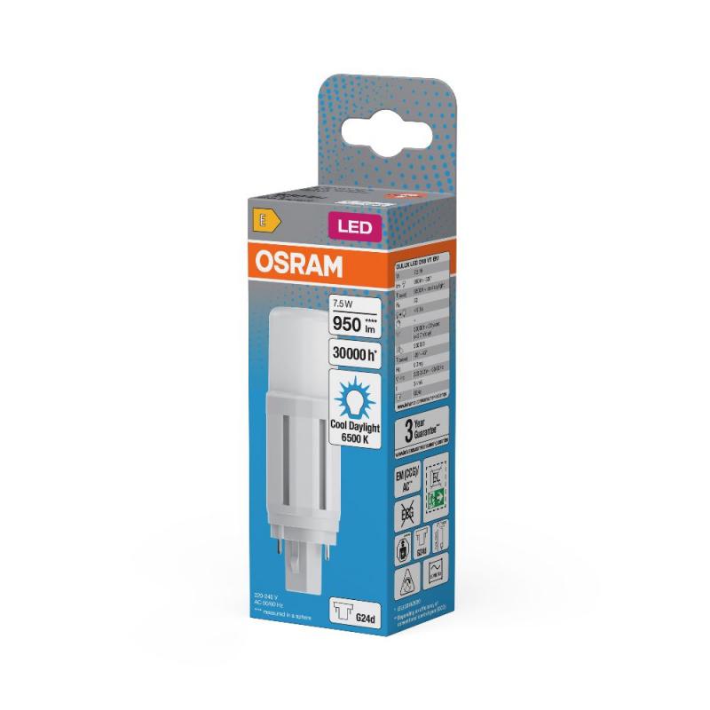 OSRAM DULUX G24D D18 VT EM LED Lampe 2Pin 7,5W wie 18W 6500K kaltweißes Licht KVG