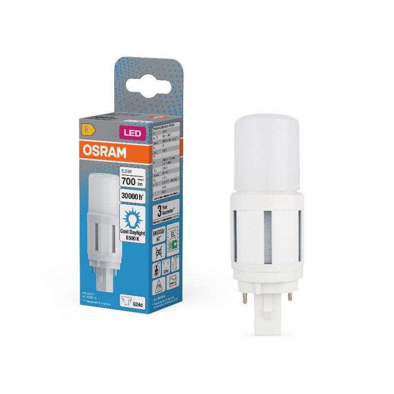 OSRAM DULUX G24D D13 VT EM LED Lampe 2Pin 5,5W wie 13W 6500K kaltweißes Licht KVG