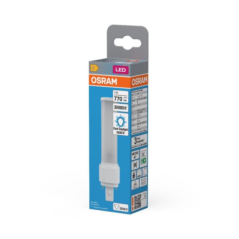 Osram Dulux D18 LED 2Pin G24d-2 6500K kaltweißes Licht  KVG/VVG 7W Ersatz 18W