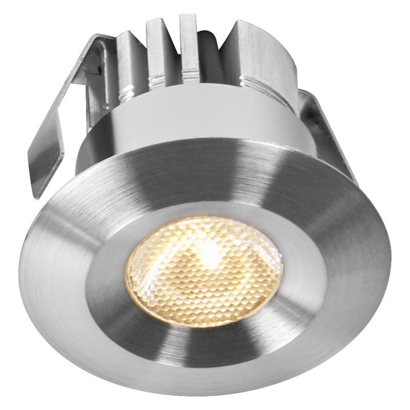 Osram 5er Set LED Mini Spot 6W 3000K Satin Nickel Einbaulampen IP44 - Einbaudurchmesser 30mm, Einbautiefe 35mm
