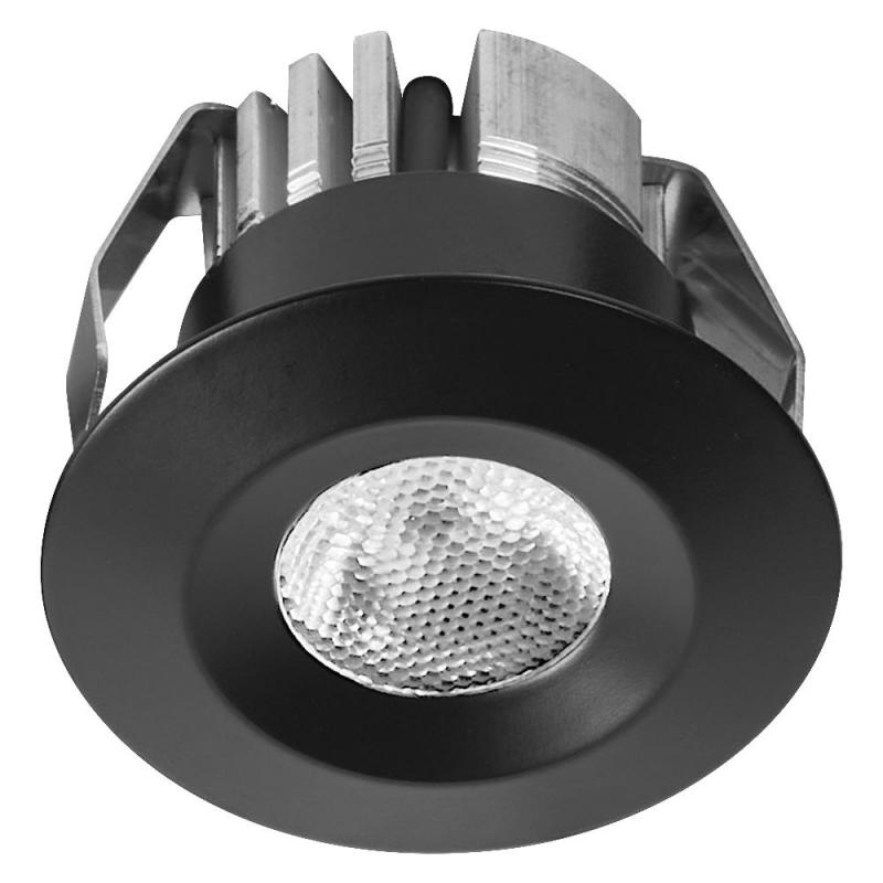 Osram 5er Set LED Mini Spot 6W 3000K Schwarz Einbaulampen IP44 - Einbaudurchmesser 30mm, Einbautiefe 35mm