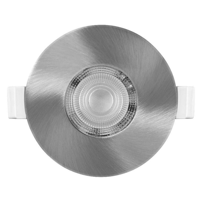 3er Set OSRAM LED Spot DIM IP65 4,9W 2700K 36° Satin Nickel Einbaustrahler dimmbar - Einbaudurchmesser 68mm, Einbautiefe 40mm