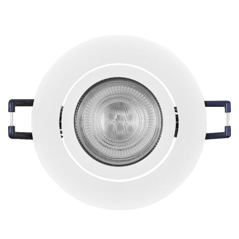 3er Set OSRAM GU10 3,7W LED Spot Set Recess Click Dim Weiß 2700K IP20 Einbaustrahler -  Einbaudurchmesser 68mm, Einbautiefe 100mm