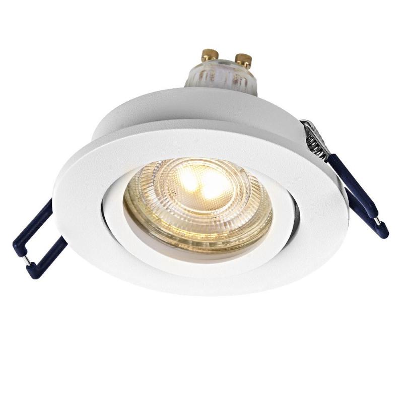 3er Set OSRAM GU10 3,7W LED Spot Set Recess Click Dim Weiß 2700K IP20 Einbaustrahler -  Einbaudurchmesser 68mm, Einbautiefe 100mm