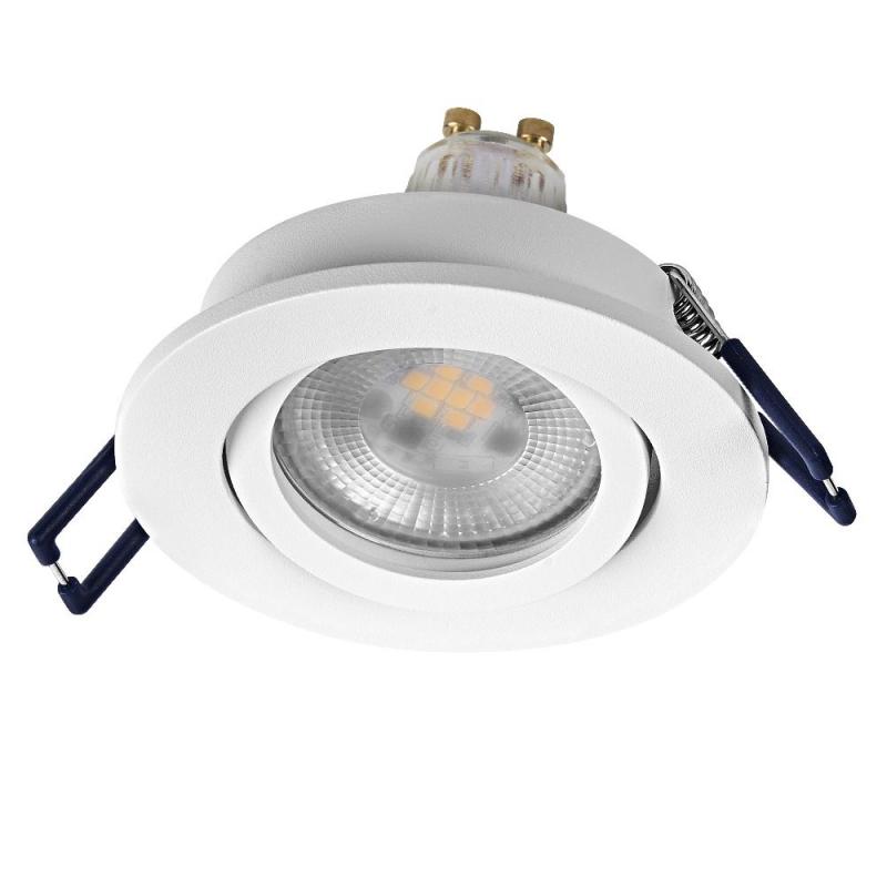 3er Set OSRAM GU10 6W LED Spot Set Recess Click Dim Weiß 2700K IP20 Einbaustrahler -  Einbaudurchmesser 68mm, Einbautiefe 100mm