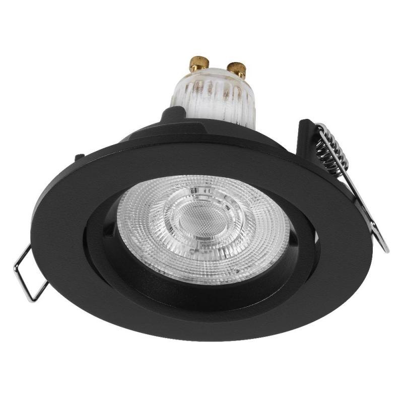 3er Set OSRAM GU10 LED Spot Set Recess Twistlock 2,6W Sand Schwarz 2700K IP20 Einbaustrahler - Einbaudurchmesser 75mm, Einbautiefe 100mm