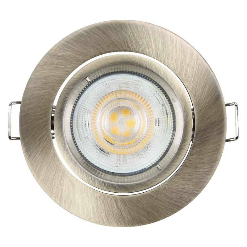 3er Set OSRAM GU10 LED Spot Set Recess Twistlock 2,6W 3er Set Grünes Messing 2700K IP20 Einbaustrahler - Einbaudurchmesser 75mm, Einbautiefe 100mm