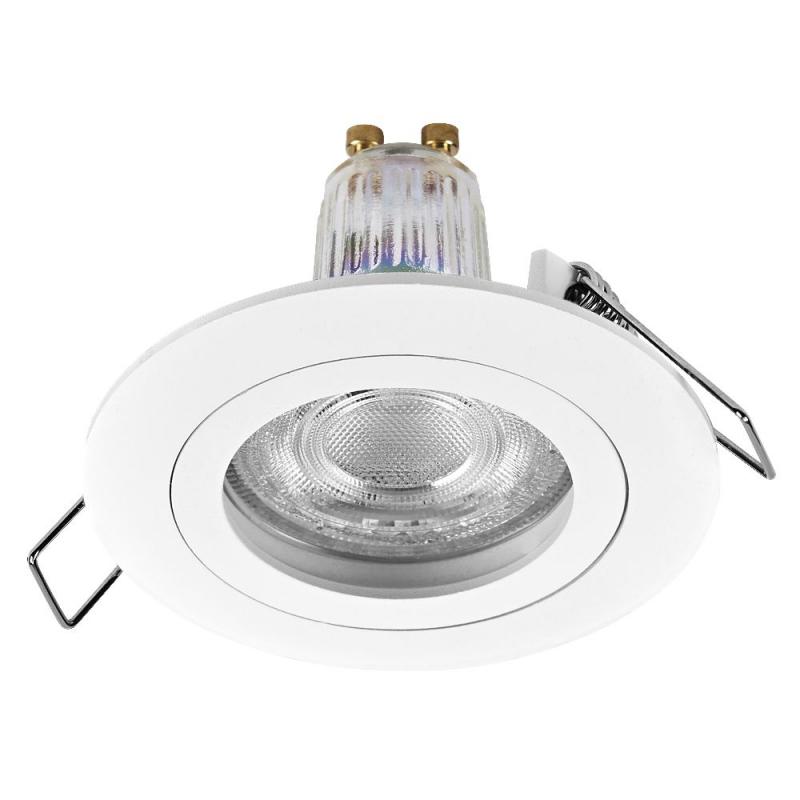 3er Set OSRAM GU10 4,5W LED Spot Set Recess Click Einbaustrahler Weiß 2700K IP20  -  Einbaudurchmesser 60mm, Einbautiefe 100mm