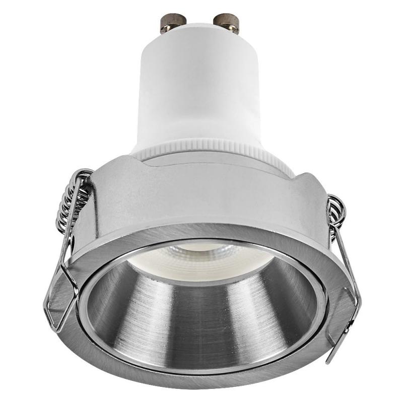 3er Set OSRAM LED Spot PAR11 Recess GU10 Dim 3W 827 Satin Nickel Einbaustrahler IP20 - Einbaudurchmesser 52mm, Einbautiefe 115mm
