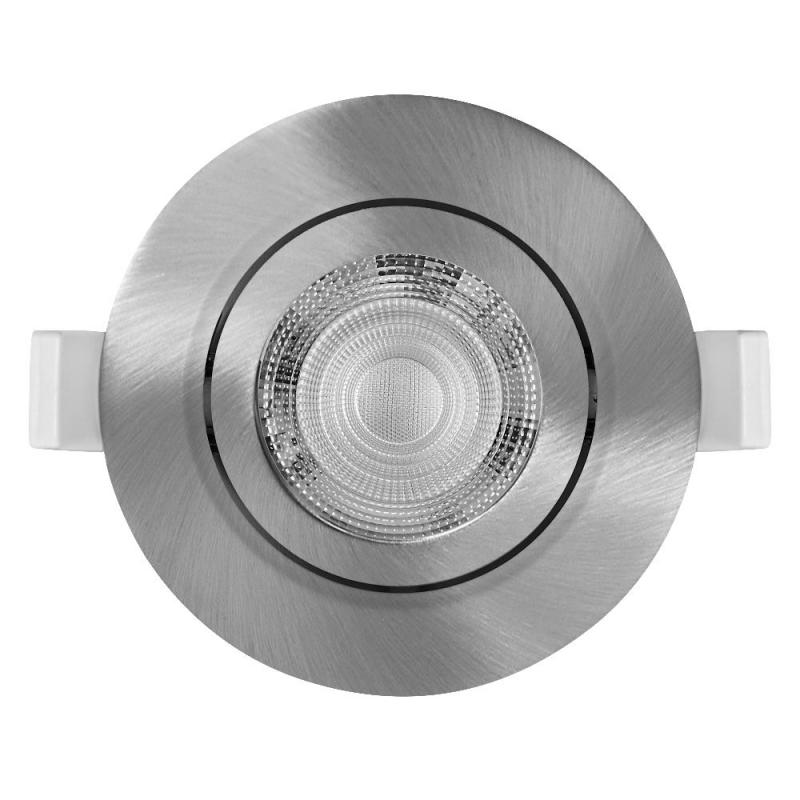 3er Set OSRAM Spot Set Recess Adjustable 4,9W 827 36° Satin Nickel LED Einbaustrahler - Einbaudurchmesser 75mm, Einbautiefe 40mm