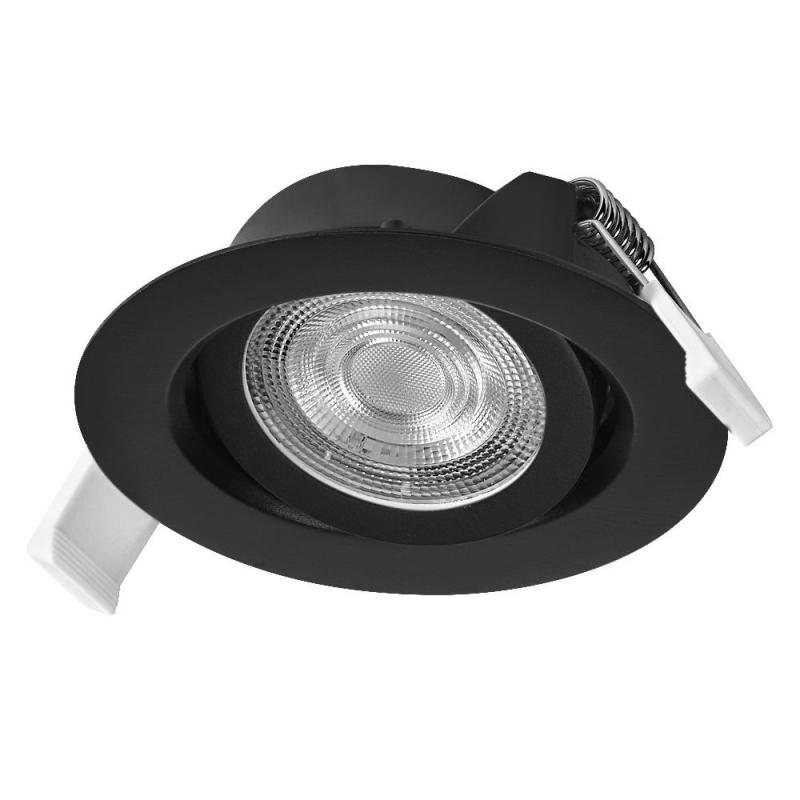 3er Set OSRAM Spot Set Recess Adjustable 4,9W 827 36° Schwarz LED Einbaustrahler - Einbaudurchmesser 75mm, Einbautiefe 40mm