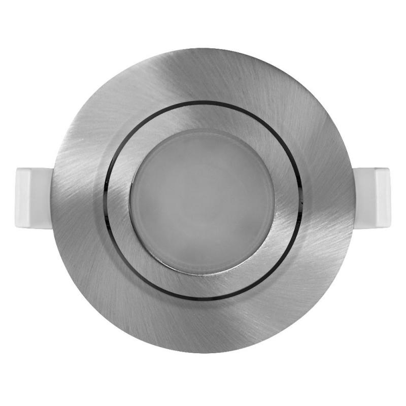 3er Set OSRAM Spot Set Recess Adjustable 4,9W 827 120° Satin Nickel LED Einbaustrahler - Einbaudurchmesser 75mm, Einbautiefe 40mm