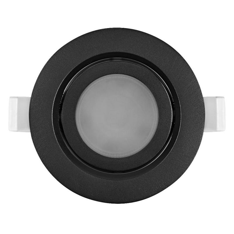 3er Set OSRAM Spot Set Recess Adjustable 4,9W 827 120° Schwarz LED Einbaustrahler - Einbaudurchmesser 75mm, Einbautiefe 40mm