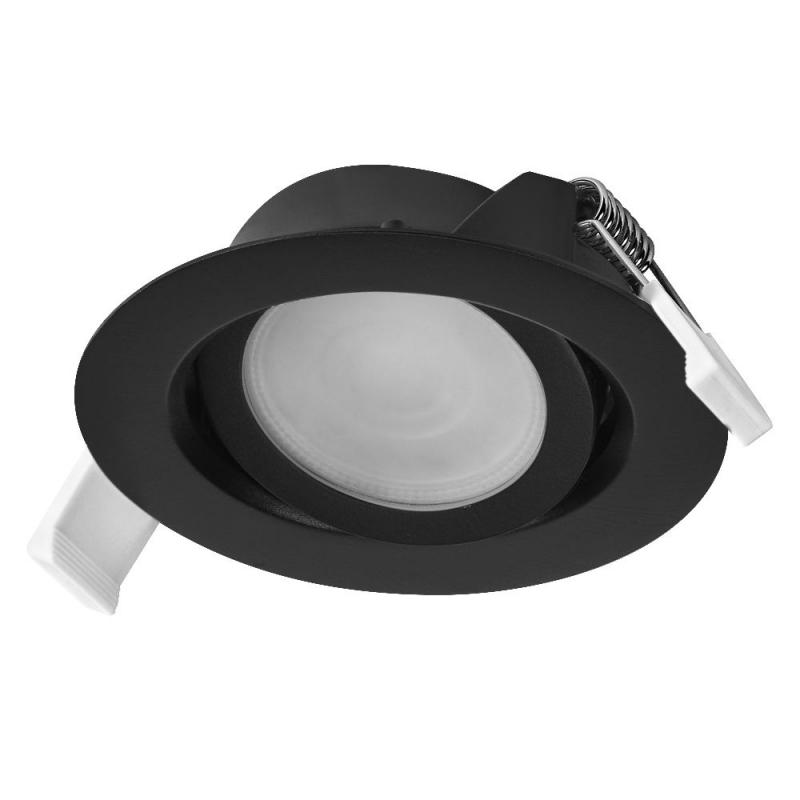 3er Set OSRAM Spot Set Recess Adjustable 4,9W 827 120° Schwarz LED Einbaustrahler - Einbaudurchmesser 75mm, Einbautiefe 40mm