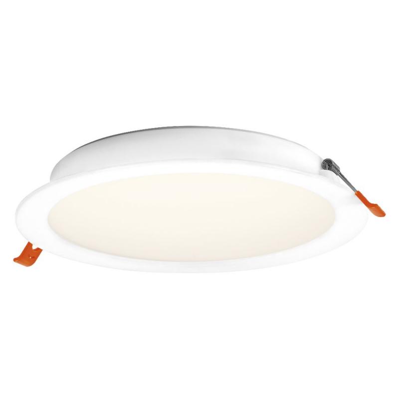 6er Set OSRAM Essential Downlight 220mm 18W 3000K Weiß Einbaulampen IP20 - Einbaudurchmesser 200 mm, Einbautiefe 30 mm
