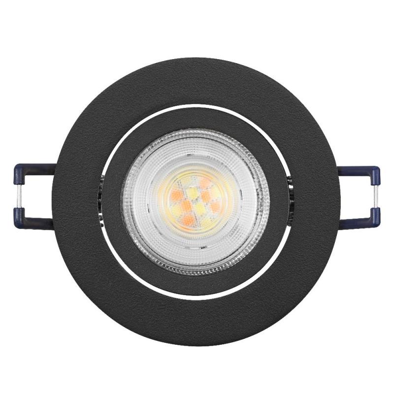 OSRAM SMART+ MATTER LED Spot Recess GU10 Adjustable 4,7W RGBW Sand Schwarz IP20 Einbaustrahler - Einbaudurchmesser 68mm, Einbautiefe 100mm