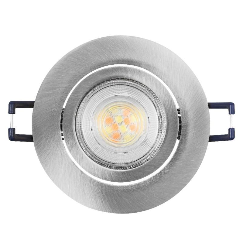 OSRAM SMART+ MATTER LED Spot Recess GU10 Adjustable 4,7W RGBW Satin Nickel IP20 Einbaustrahler - Einbaudurchmesser 68mm, Einbautiefe 100mm