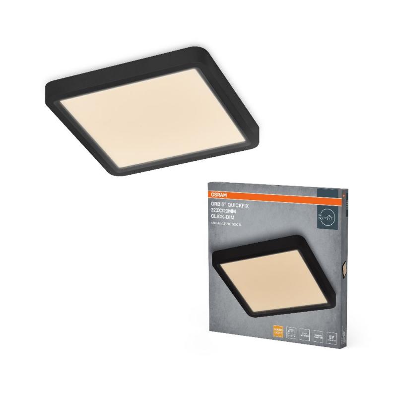 OSRAM ORBIS QUICKFIX SQUARE 320x320mm 24W CLICK DIM 830 SCHWARZ