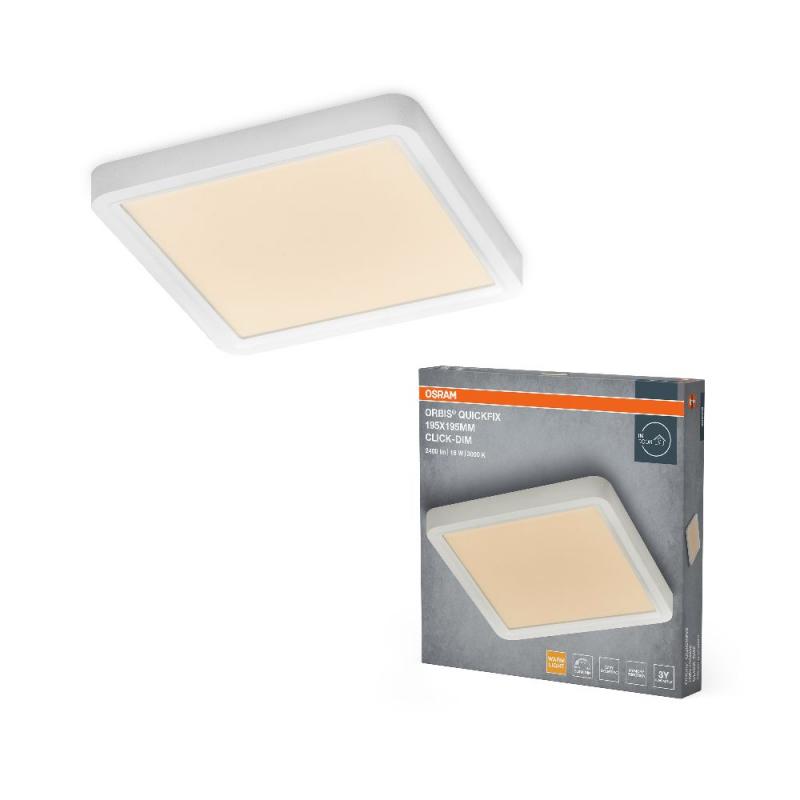 OSRAM ORBIS QUICKFIX SQUARE 195x195mm 16W CLICK DIM 830 WEISS