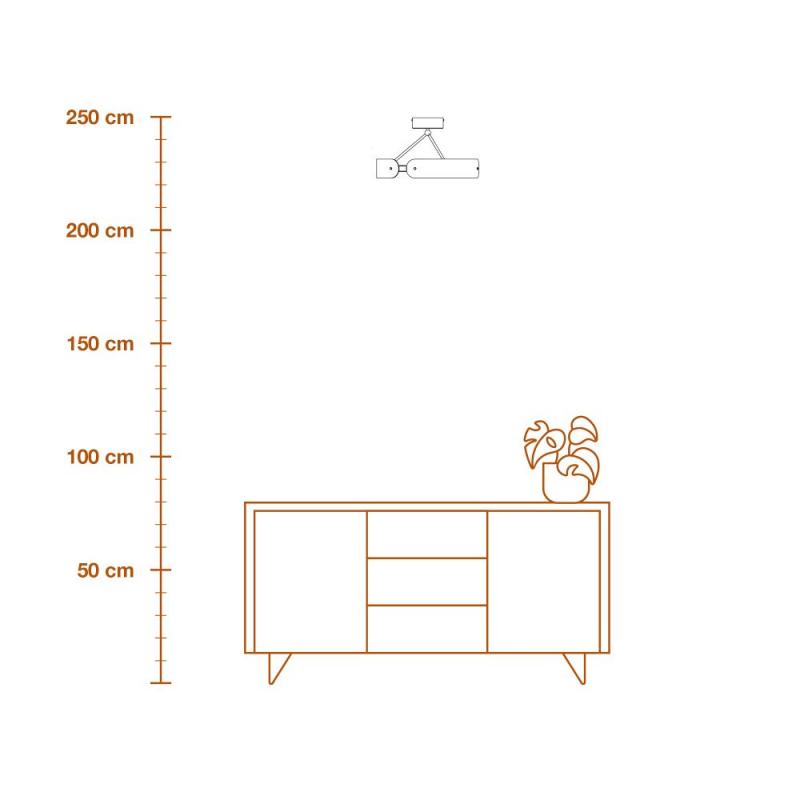 Osram Deckenleuchte Decor Curve Felt in Dunkelgrau mit warmweißem Licht Ø 43 cm - Auffällige Leuchte aus Filz