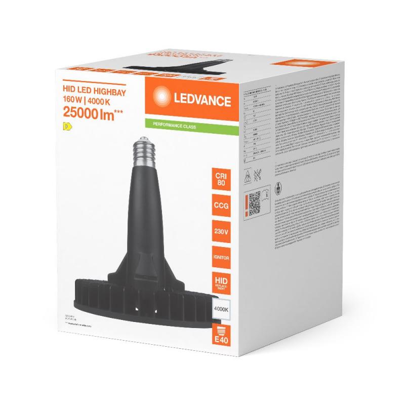 Ledvance E40 LED Hallenlampe HID Highbay Universal 25000 lm 160W wie 250W 4000K neutralweißes Licht IP40