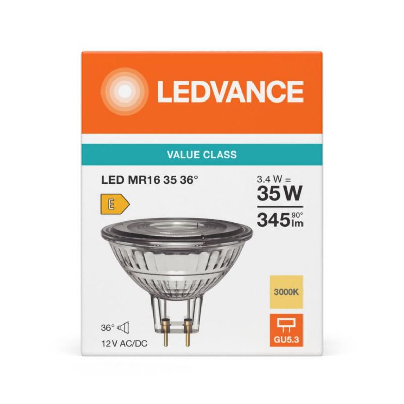 Ledvance GU5.3 MR16 LED Strahler 36° 12V 3.4W wie 35W 3000K warmweiß