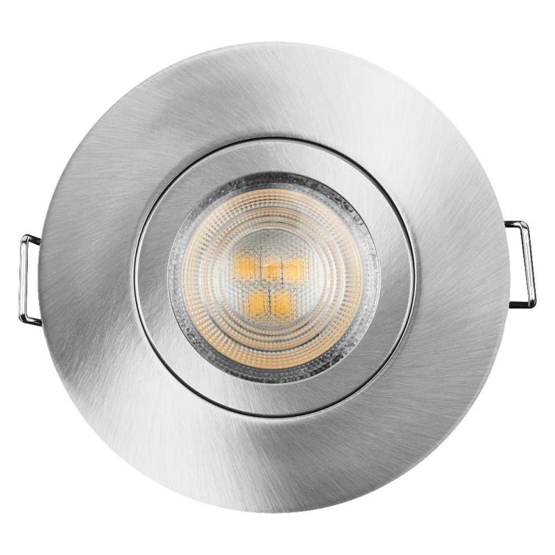 OSRAM SMART+ MATTER LED Spot Recess GU10 IP65 Adjustable 4,7W RGBW Satin Nickel Einbaustrahler - Einbaudurchmesser 68mm, Einbautiefe 115mm