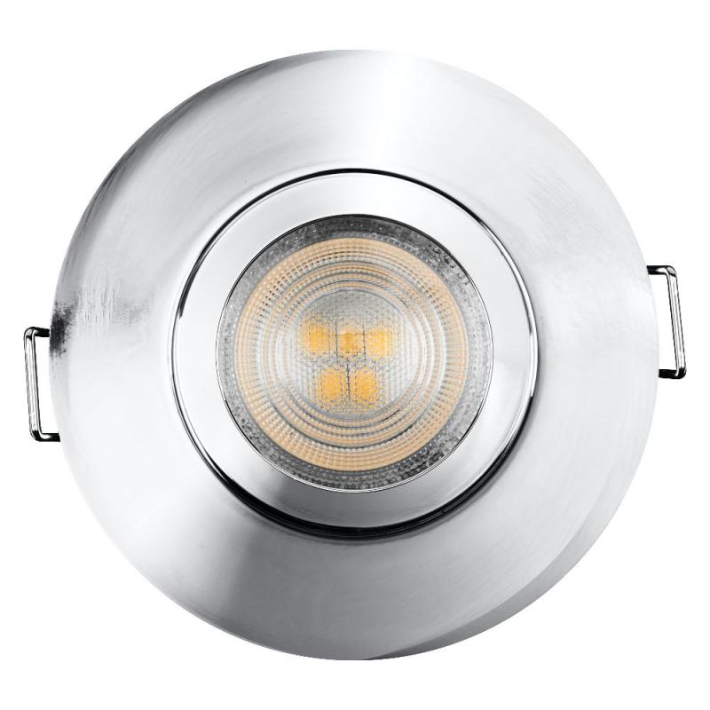 OSRAM SMART+ MATTER LED Spot Recess GU10 IP65 Adjustable 4,7W RGBW Chrome Einbaustrahlerr - Einbaudurchmesser 68mm, Einbautiefe 115mm