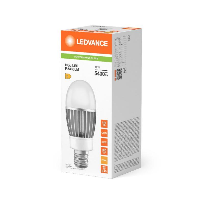 Ledvance E40 LED Straßenlampe HQL 5400LM 41W wie 125W 827 2700K IP65