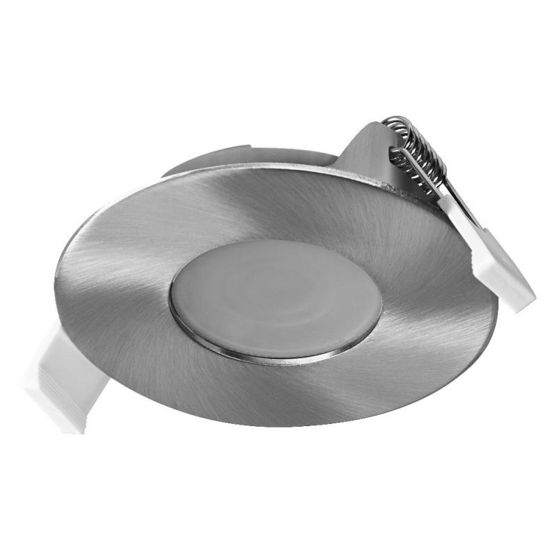 3er Set OSRAM Spot Set Recess 4,9W 827 120° Satin Nickel LED Einbaustrahler - Einbaudurchmesser 68mm, Einbautiefe 40mm