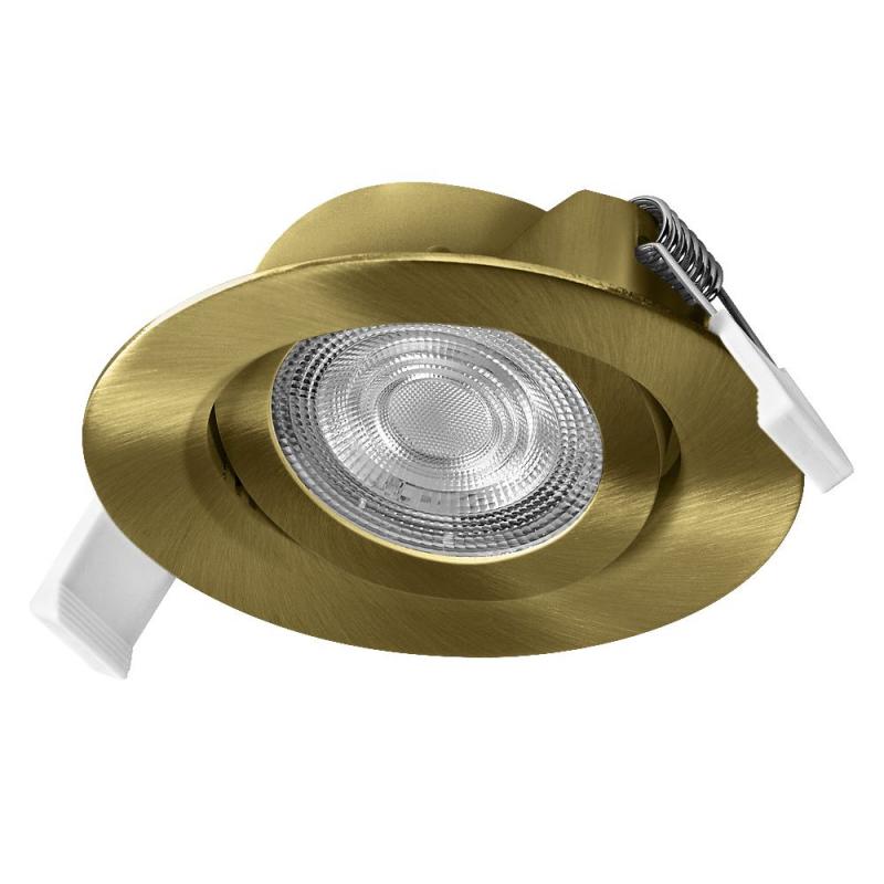 3er Set OSRAM Spot Set Recess Adjustable 4,9W 827 36° Green Brass LED Einbaustrahler - Einbaudurchmesser 75mm, Einbautiefe 40mm