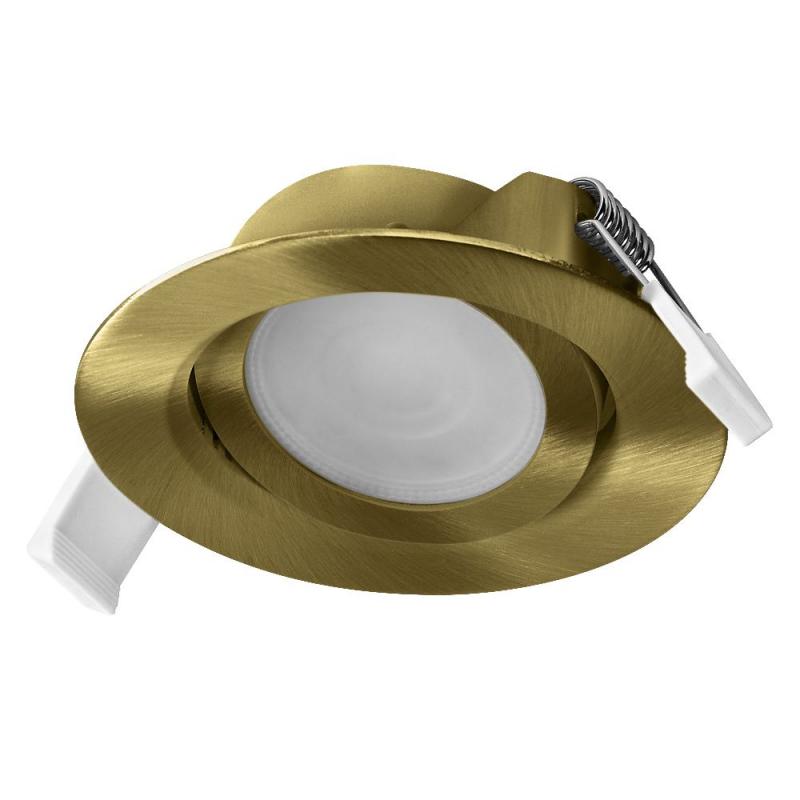 3er Set OSRAM Spot Set Recess Adjustable 4,9W 827 120° Green Brass LED Einbaustrahler - Einbaudurchmesser 75mm, Einbautiefe 40mm