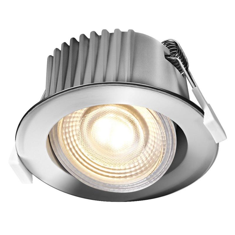 3er Set OSRAM LED Spot Recess DIM IP44 Adjustable 4,9W 2700K 36° Chrom Einbaustrahler dimmbar - Einbaudurchmesser 68mm, Einbautiefe 80mm