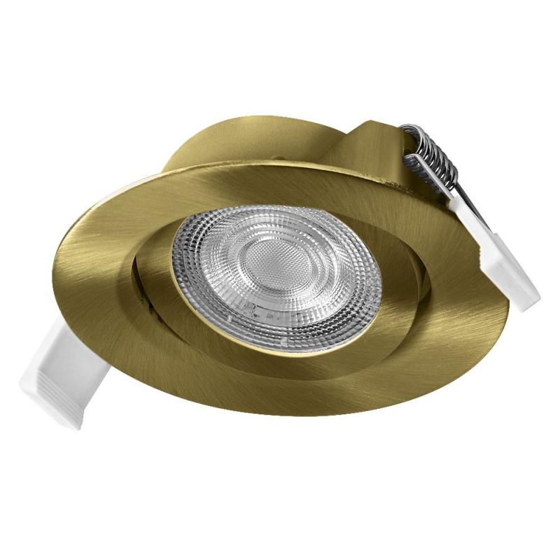3er Set OSRAM LED Spot Set Recess Simple DIM 4,9W 827 40° Green Brass Einbaustrahler - Einbaudurchmesser 75mm, Einbautiefe 40mm